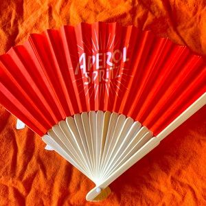 Aperol spritz hand fan